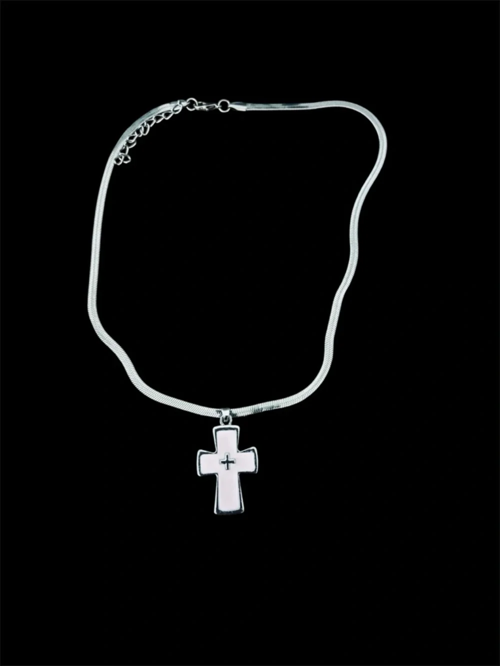 Pink Cross Pendant Necklace - Women Jewelry - Picture 3 of 3